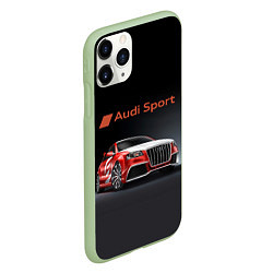 Чехол iPhone 11 Pro матовый Audi sport - racing team, цвет: 3D-салатовый — фото 2