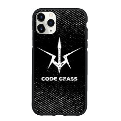 Чехол iPhone 11 Pro матовый Code Geass с потертостями на темном фоне, цвет: 3D-черный