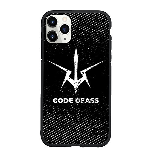 Чехол iPhone 11 Pro матовый Code Geass с потертостями на темном фоне / 3D-Черный – фото 1