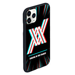 Чехол iPhone 11 Pro матовый Символ Darling in the FranXX в стиле glitch на тем, цвет: 3D-черный — фото 2
