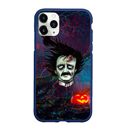 Чехол iPhone 11 Pro матовый Голова зомби, цвет: 3D-тёмно-синий