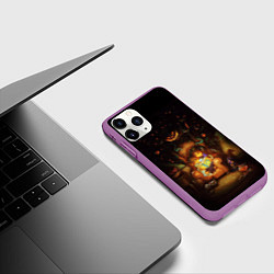 Чехол iPhone 11 Pro матовый Book nightmares, цвет: 3D-фиолетовый — фото 2