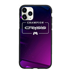 Чехол iPhone 11 Pro матовый Crysis gaming champion: рамка с лого и джойстиком, цвет: 3D-черный