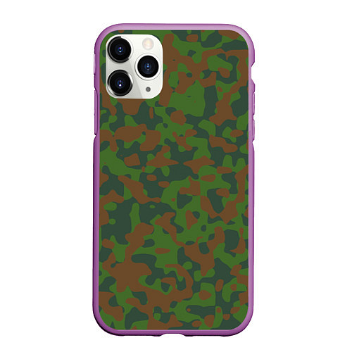 Чехол iPhone 11 Pro матовый Камуфляж WW2 Soviet / 3D-Фиолетовый – фото 1