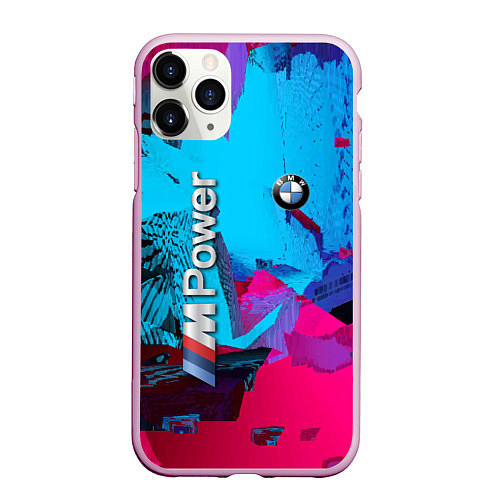 Чехол iPhone 11 Pro матовый BMW M Power - extreme / 3D-Розовый – фото 1