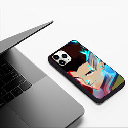 Чехол iPhone 11 Pro матовый Cyberpunk: Edgerunners Дэвид Мартинес, цвет: 3D-черный — фото 2