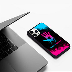 Чехол iPhone 11 Pro матовый Death Stranding - neon gradient, цвет: 3D-черный — фото 2