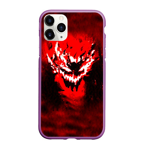 Чехол iPhone 11 Pro матовый SHADOW FIEND PHONK ZXC / 3D-Фиолетовый – фото 1