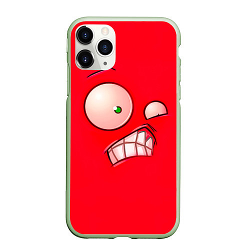 Чехол iPhone 11 Pro матовый Plants vs Zombies - Перчик / 3D-Салатовый – фото 1