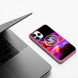 Чехол iPhone 11 Pro матовый Buick - emblem - element, цвет: 3D-малиновый — фото 2