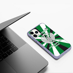 Чехол iPhone 11 Pro матовый Железнодорожные войска ВС РФ, цвет: 3D-светло-сиреневый — фото 2