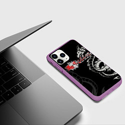 Чехол iPhone 11 Pro матовый Токийские мстители аниме драконы, цвет: 3D-фиолетовый — фото 2