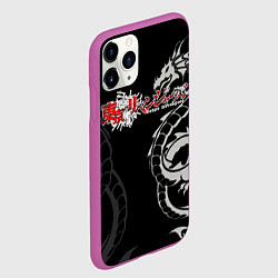 Чехол iPhone 11 Pro матовый Токийские мстители аниме драконы, цвет: 3D-фиолетовый — фото 2