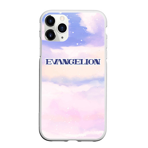 Чехол iPhone 11 Pro матовый Evangelion sky clouds / 3D-Белый – фото 1