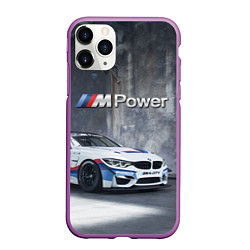 Чехол iPhone 11 Pro матовый BMW M4 GT4 - racing team - motorsport, цвет: 3D-фиолетовый