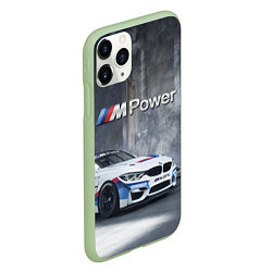 Чехол iPhone 11 Pro матовый BMW M4 GT4 - racing team - motorsport, цвет: 3D-салатовый — фото 2