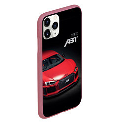 Чехол iPhone 11 Pro матовый Audi quattro ABT autotuning, цвет: 3D-малиновый — фото 2