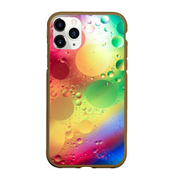 Чехол iPhone 11 Pro матовый Свет и пузыри, цвет: 3D-коричневый