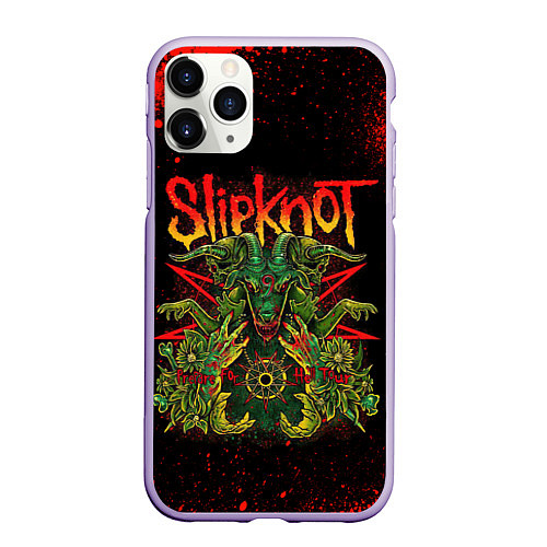 Чехол iPhone 11 Pro матовый Slipknot satan / 3D-Светло-сиреневый – фото 1