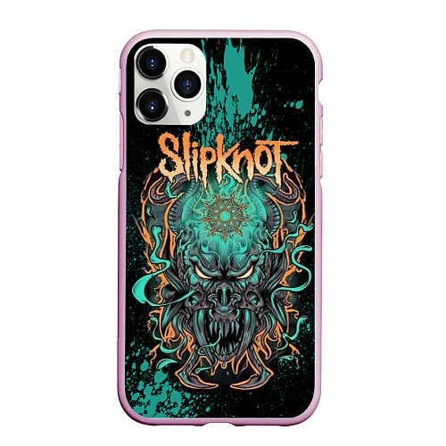 Чехол iPhone 11 Pro матовый Slipknot monster / 3D-Розовый – фото 1