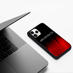 Чехол iPhone 11 Pro матовый Architects red plasma, цвет: 3D-черный — фото 2