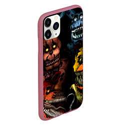 Чехол iPhone 11 Pro матовый Five Nights at Freddys, цвет: 3D-малиновый — фото 2