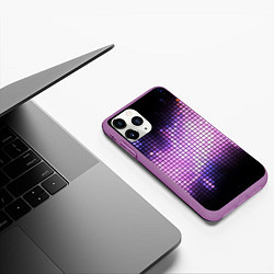 Чехол iPhone 11 Pro матовый Музыкальная визуализация, цвет: 3D-фиолетовый — фото 2