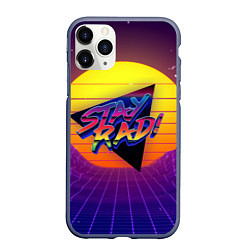 Чехол iPhone 11 Pro матовый Retro wave sun, цвет: 3D-серый