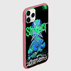 Чехол iPhone 11 Pro матовый Slipknot monster, цвет: 3D-малиновый — фото 2