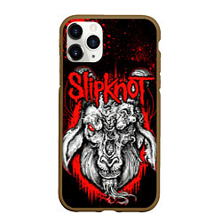 Чехол iPhone 11 Pro матовый Slipknot - красный козел