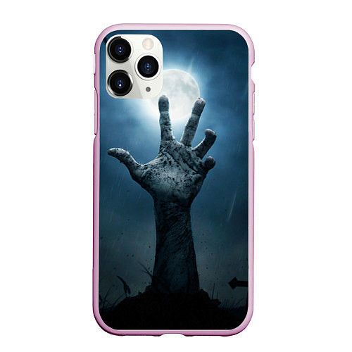 Чехол iPhone 11 Pro матовый Zombie night party / 3D-Розовый – фото 1