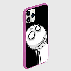 Чехол iPhone 11 Pro матовый Мемные стикеры - Отчаяние, цвет: 3D-фиолетовый — фото 2