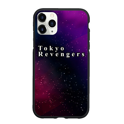 Чехол iPhone 11 Pro матовый Tokyo Revengers gradient space / 3D-Черный – фото 1