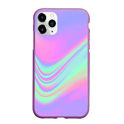 Чехол iPhone 11 Pro матовый Цветные волны
