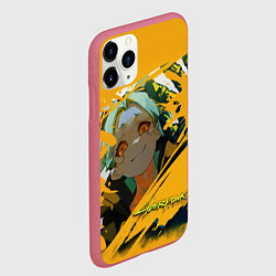 Чехол iPhone 11 Pro матовый Ребекка из Киберпанка, цвет: 3D-малиновый — фото 2