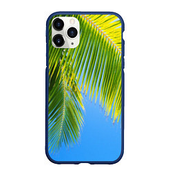 Чехол iPhone 11 Pro матовый Пальма у неба, цвет: 3D-тёмно-синий