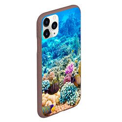 Чехол iPhone 11 Pro матовый Дно морское, цвет: 3D-коричневый — фото 2