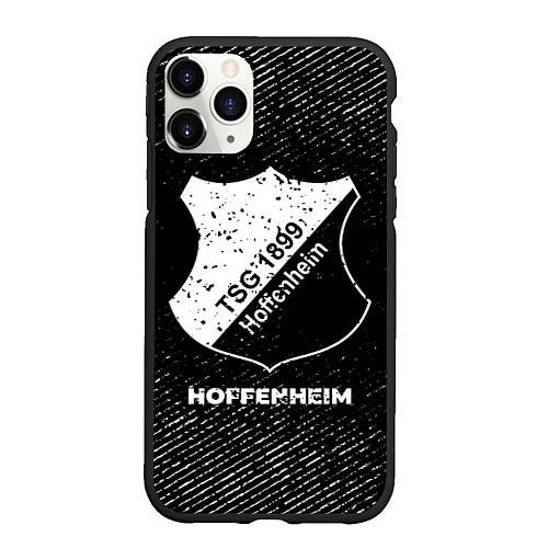 Чехол iPhone 11 Pro матовый Hoffenheim с потертостями на темном фоне / 3D-Черный – фото 1