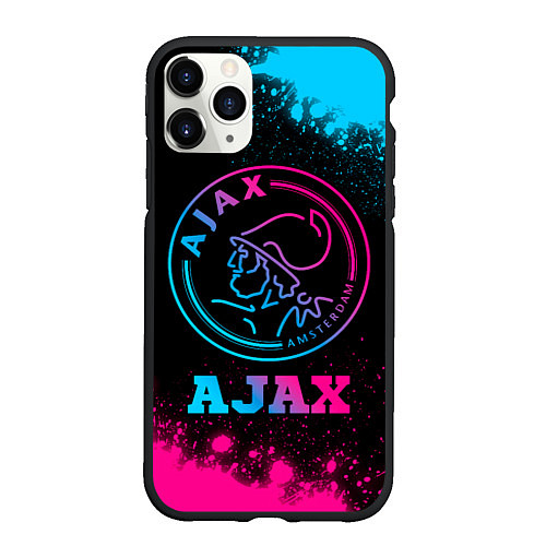 Чехол iPhone 11 Pro матовый Ajax - neon gradient / 3D-Черный – фото 1