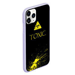 Чехол iPhone 11 Pro матовый TOXIC - Биологическая опасность, цвет: 3D-светло-сиреневый — фото 2