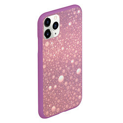 Чехол iPhone 11 Pro матовый Pink bubbles, цвет: 3D-фиолетовый — фото 2