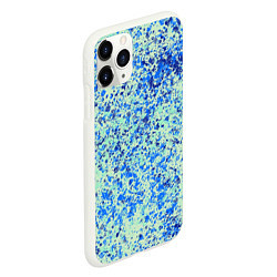 Чехол iPhone 11 Pro матовый Текстура абстракция лёд синий, цвет: 3D-белый — фото 2