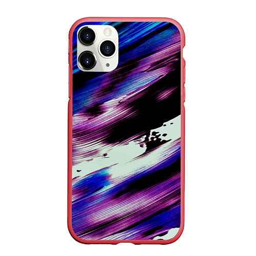 Чехол iPhone 11 Pro матовый Color storm / 3D-Красный – фото 1