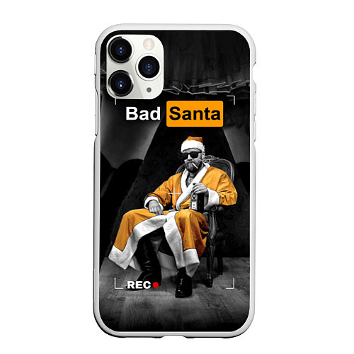 Чехол iPhone 11 Pro матовый Bad Santa REC / 3D-Белый – фото 1