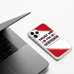 Чехол iPhone 11 Pro матовый Trust me Im entrepreneur white, цвет: 3D-белый — фото 2