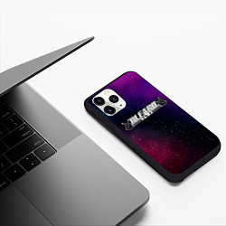 Чехол iPhone 11 Pro матовый Bleach gradient space, цвет: 3D-черный — фото 2