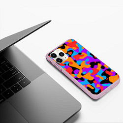 Чехол iPhone 11 Pro матовый Абстракция - благородные цвета, цвет: 3D-розовый — фото 2