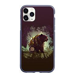 Чехол iPhone 11 Pro матовый Сила медведя, цвет: 3D-серый