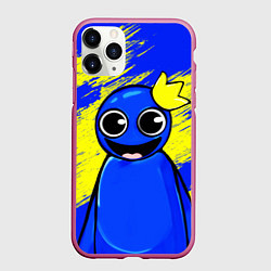Чехол iPhone 11 Pro матовый Радужные друзья радостный Синий, цвет: 3D-малиновый