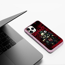 Чехол iPhone 11 Pro матовый Slipknot art, цвет: 3D-розовый — фото 2